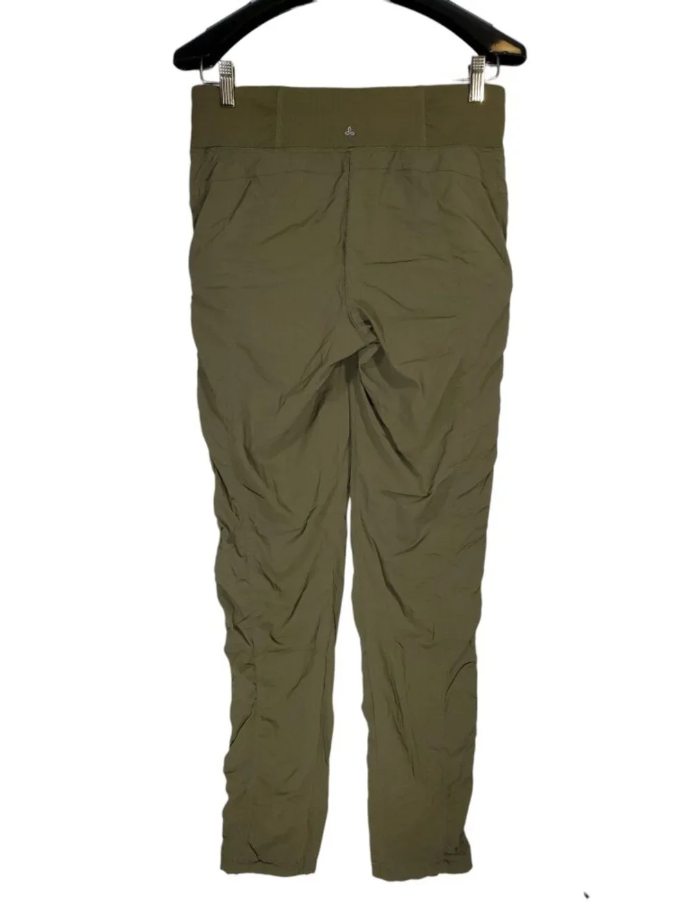 Prana Koen Pants Women's S Grape Leaf Green Nylon Pull-On Tapered Hiking Travel - Picture 5 of 11